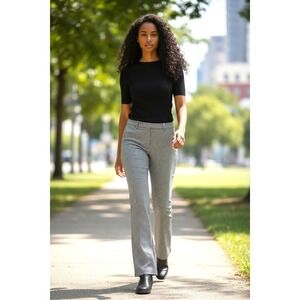 (F-154)Express Columnist Women's Dress Pants Size 6R Gray Check Career Work Offi